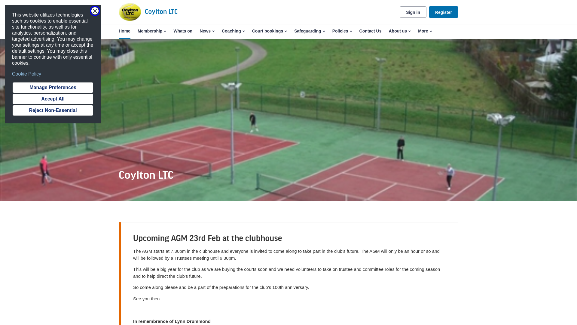 Website screenshot