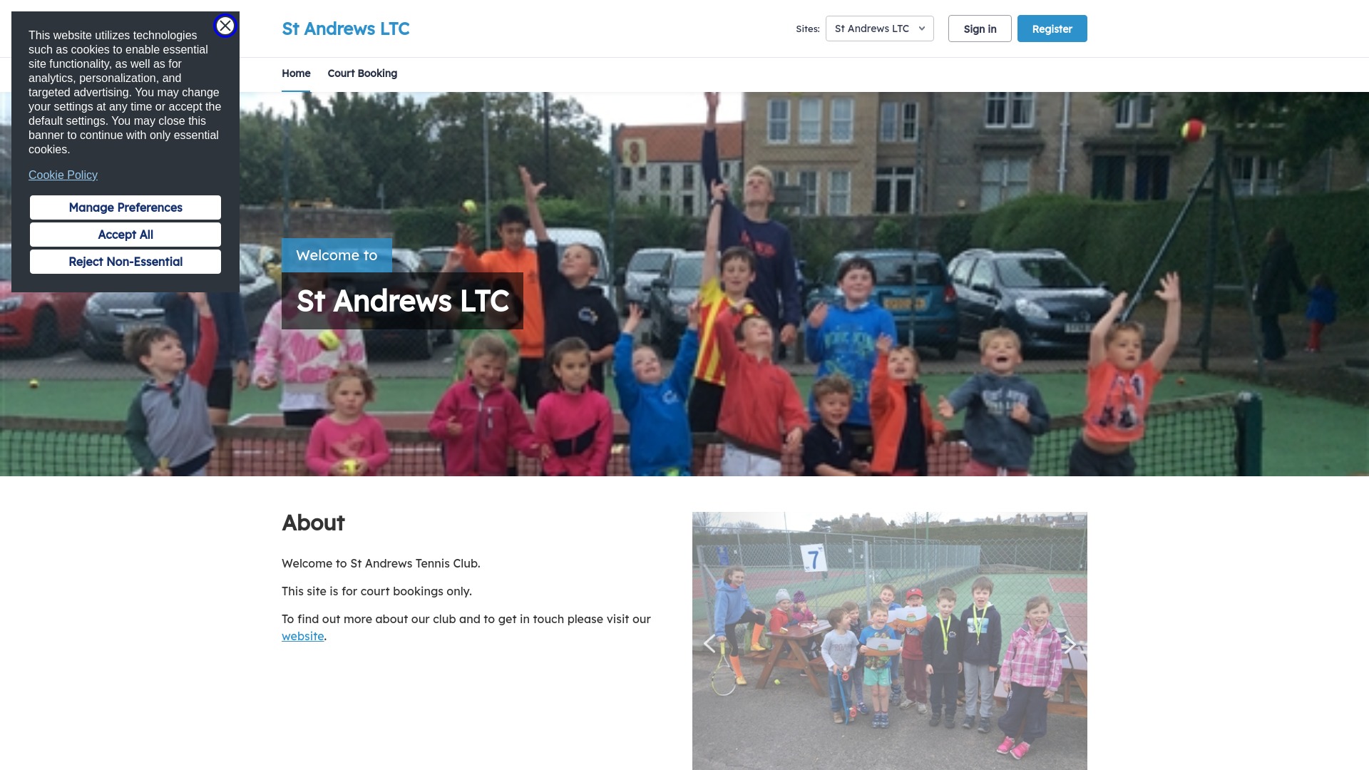 Website screenshot