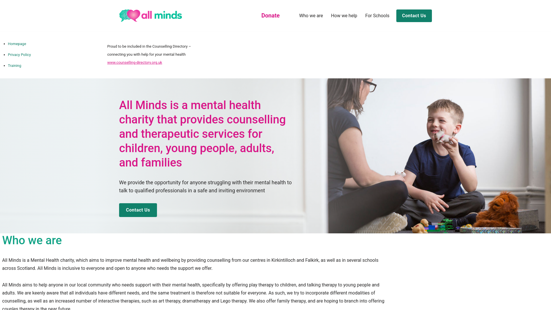 Website screenshot