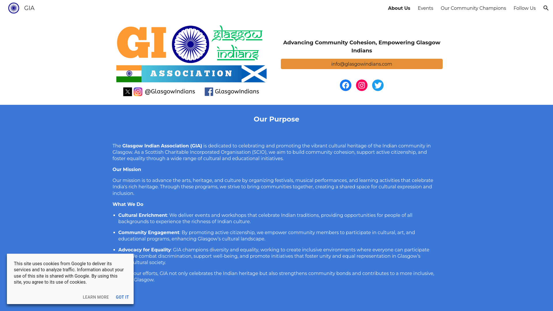 Website screenshot