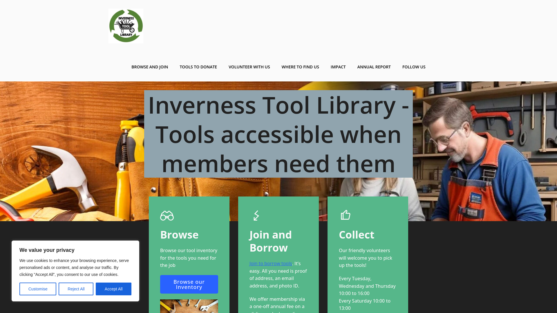 Website screenshot