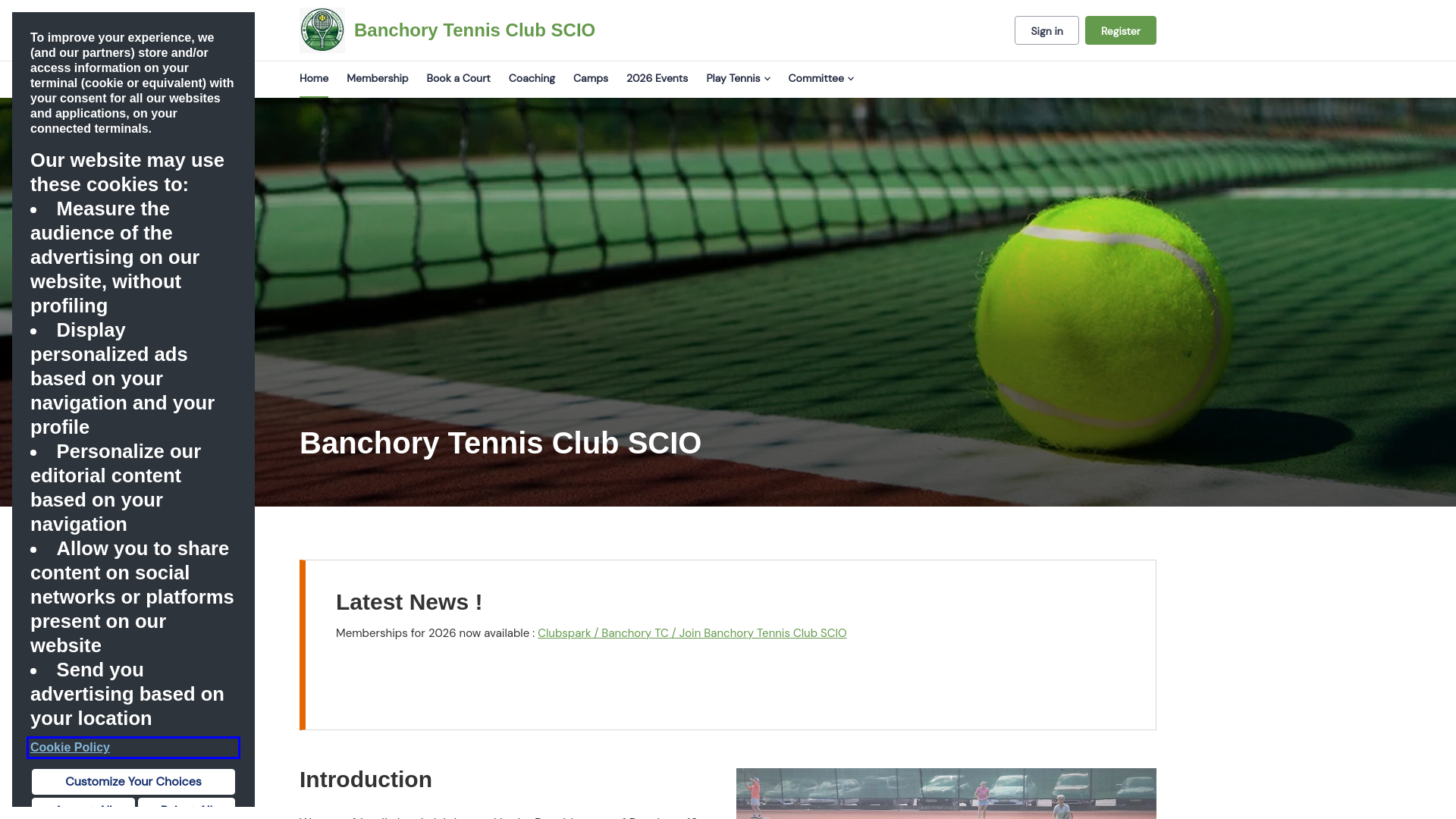 Website screenshot