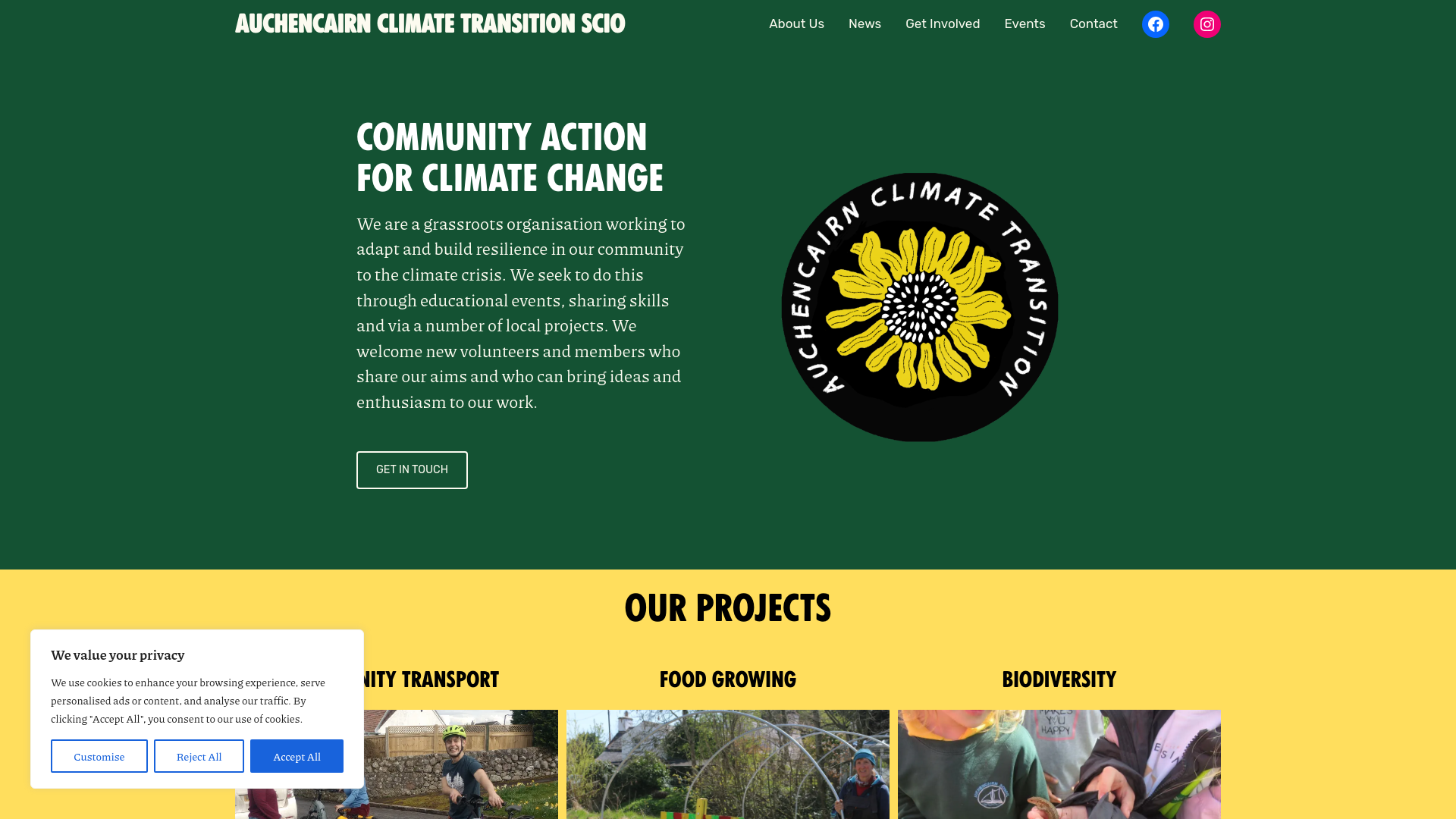 Website screenshot
