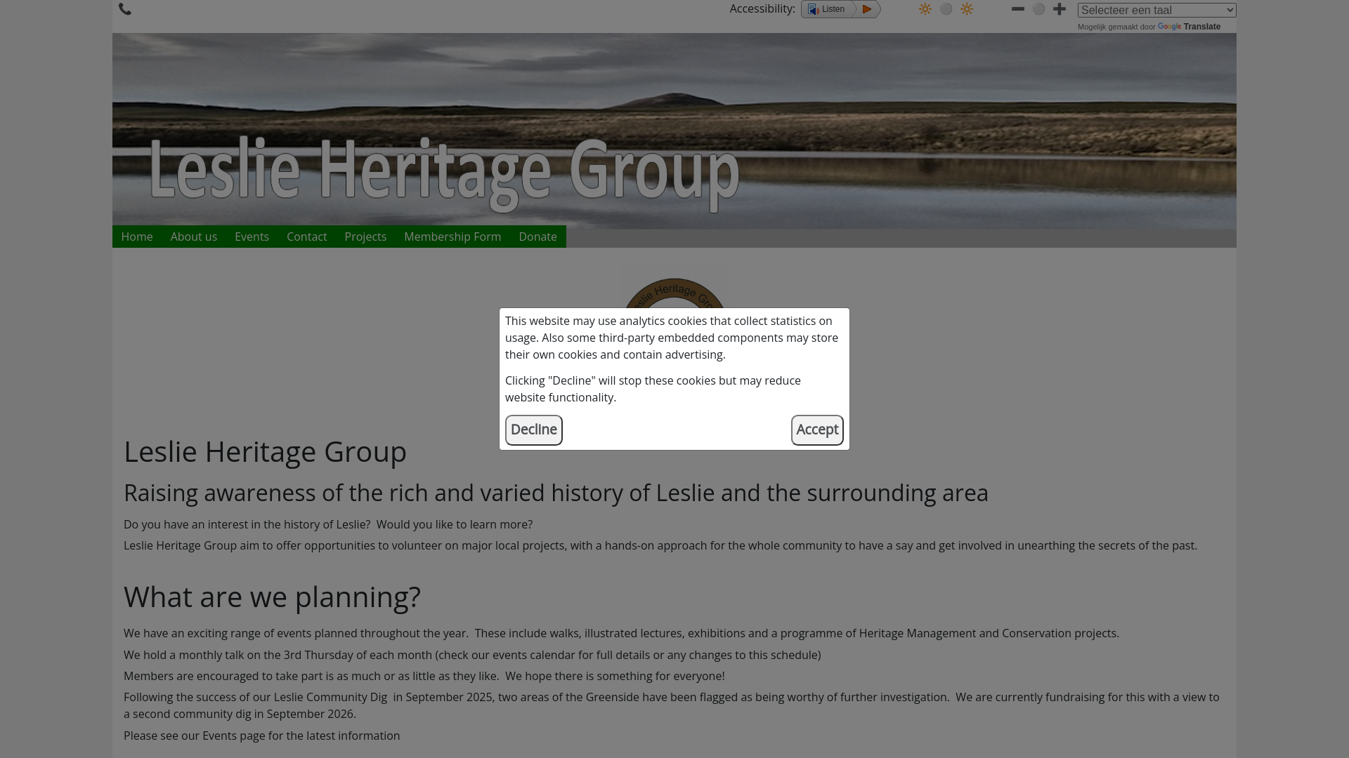Website screenshot