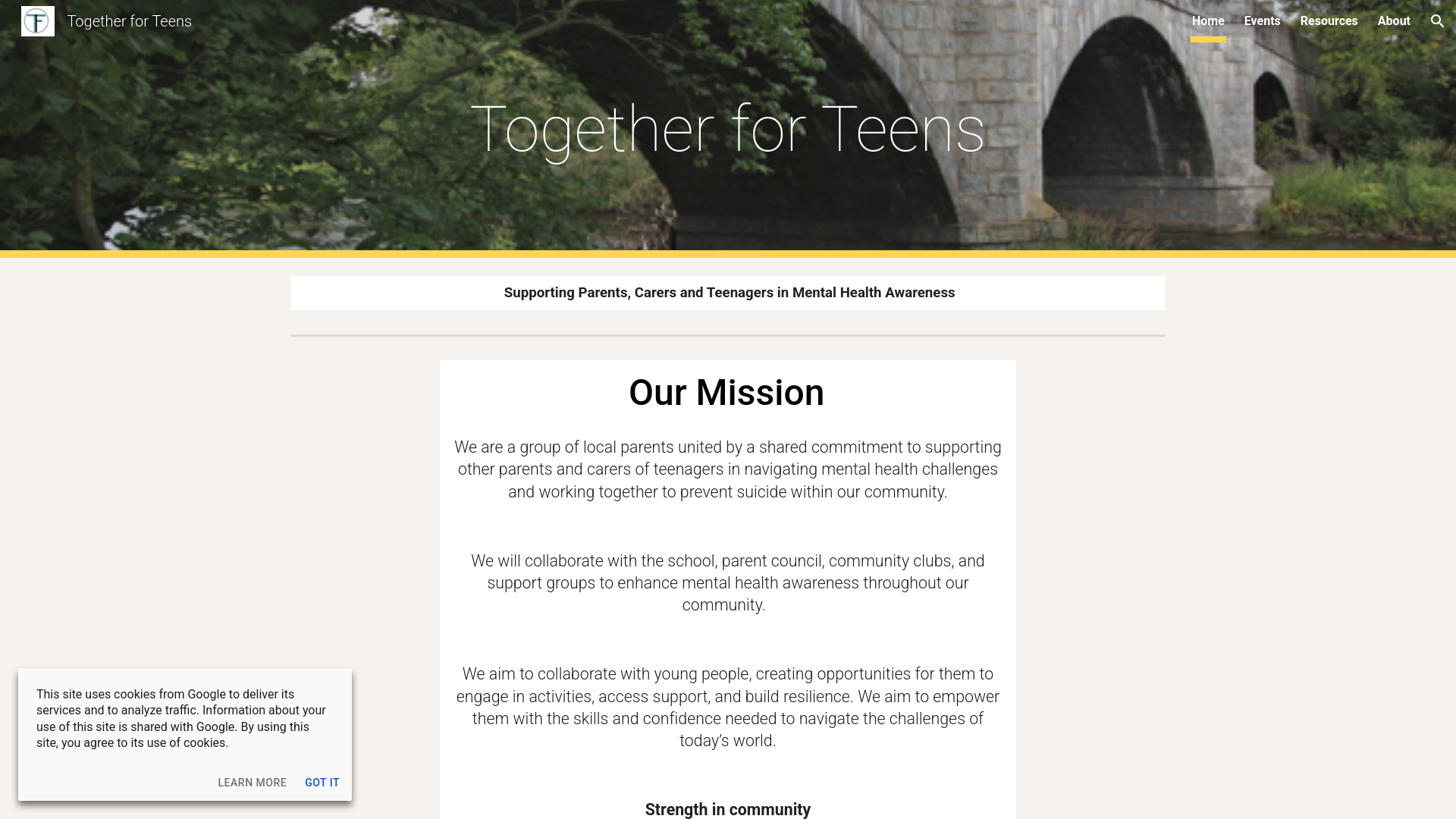 Website screenshot