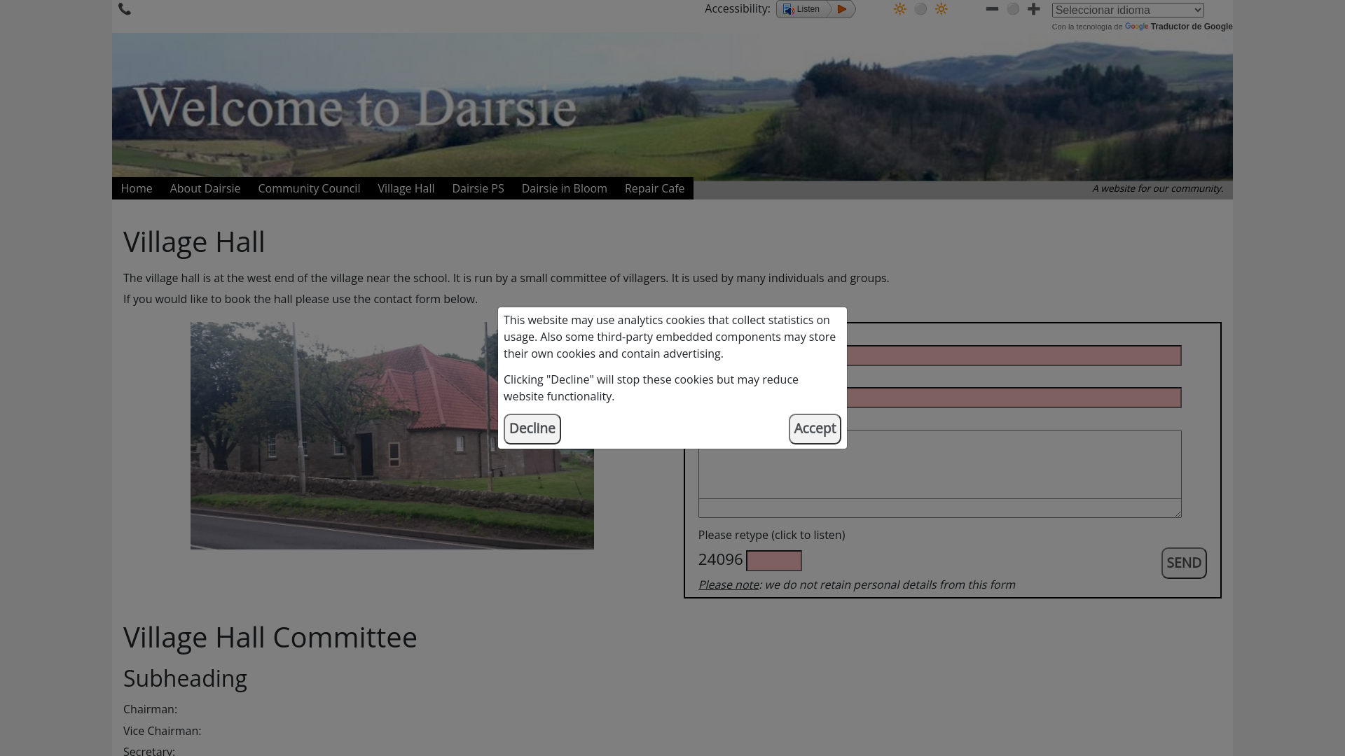 Website screenshot