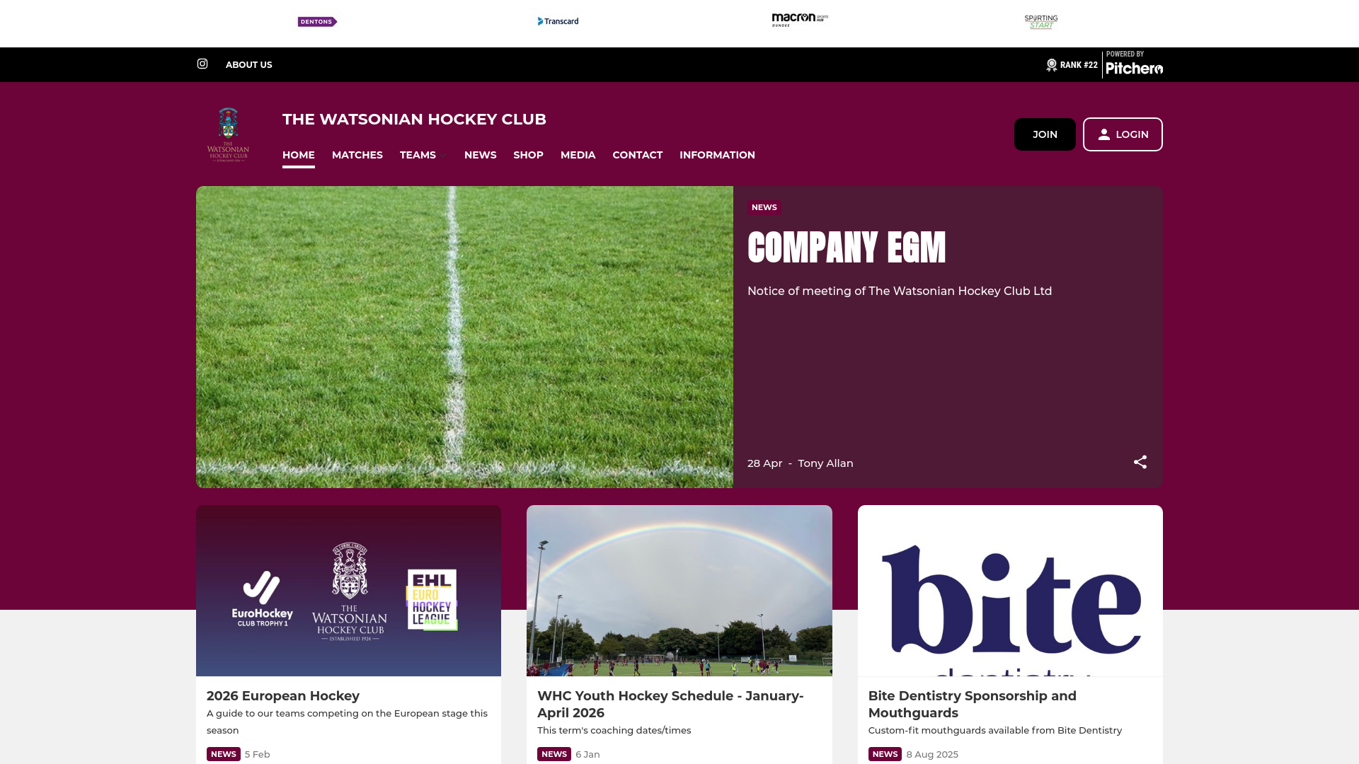 Website screenshot