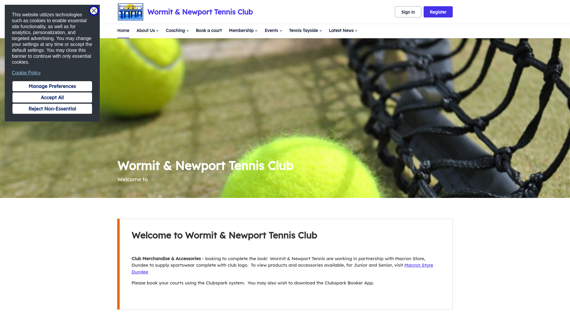 Website screenshot